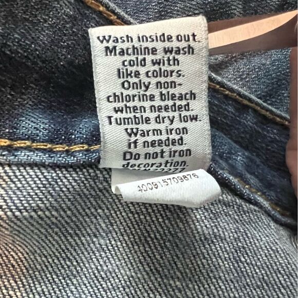 Simply Vera Vera Wang Jean Capris Size 10 Blue Zippered Pockets Utility - Picture 14 of 14